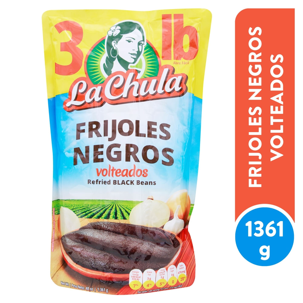Frijoles Molidos Negros La Chula - 1362 g
