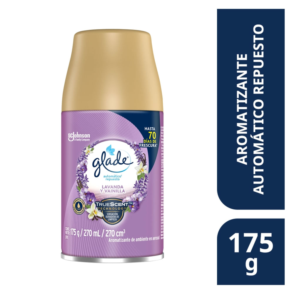Aromatizante Glade Automático Repuesto Lavanda Vainilla - 270 ml