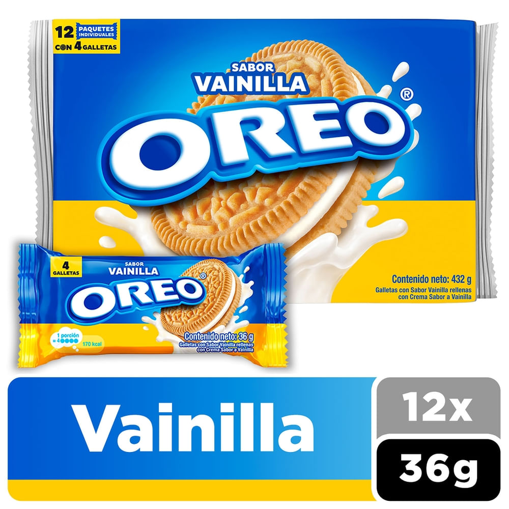 Galletas Oreo Vainilla 12 Pack