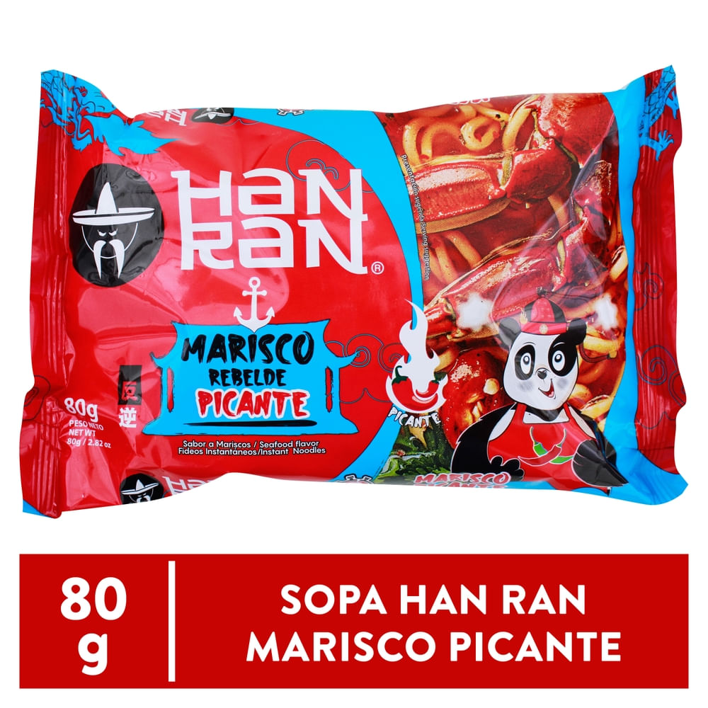 Sopa Han Ran sabor marisco picante - 80 g
