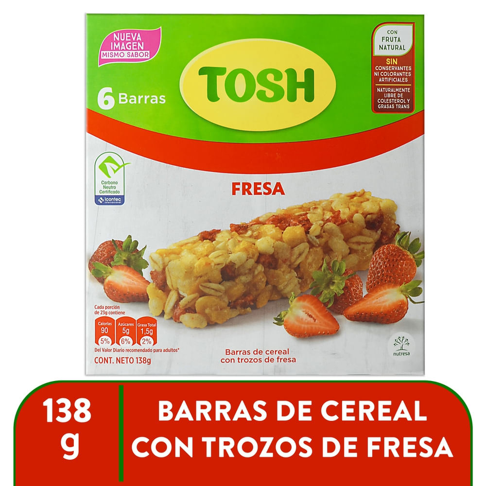 Barras Cereal Fresa Tosh
