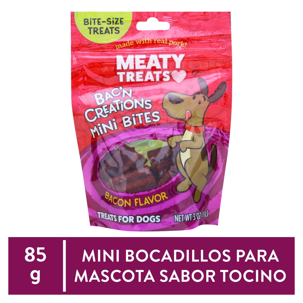 Bocadillos para perro Meaty Treats sabor tocino - 85 g