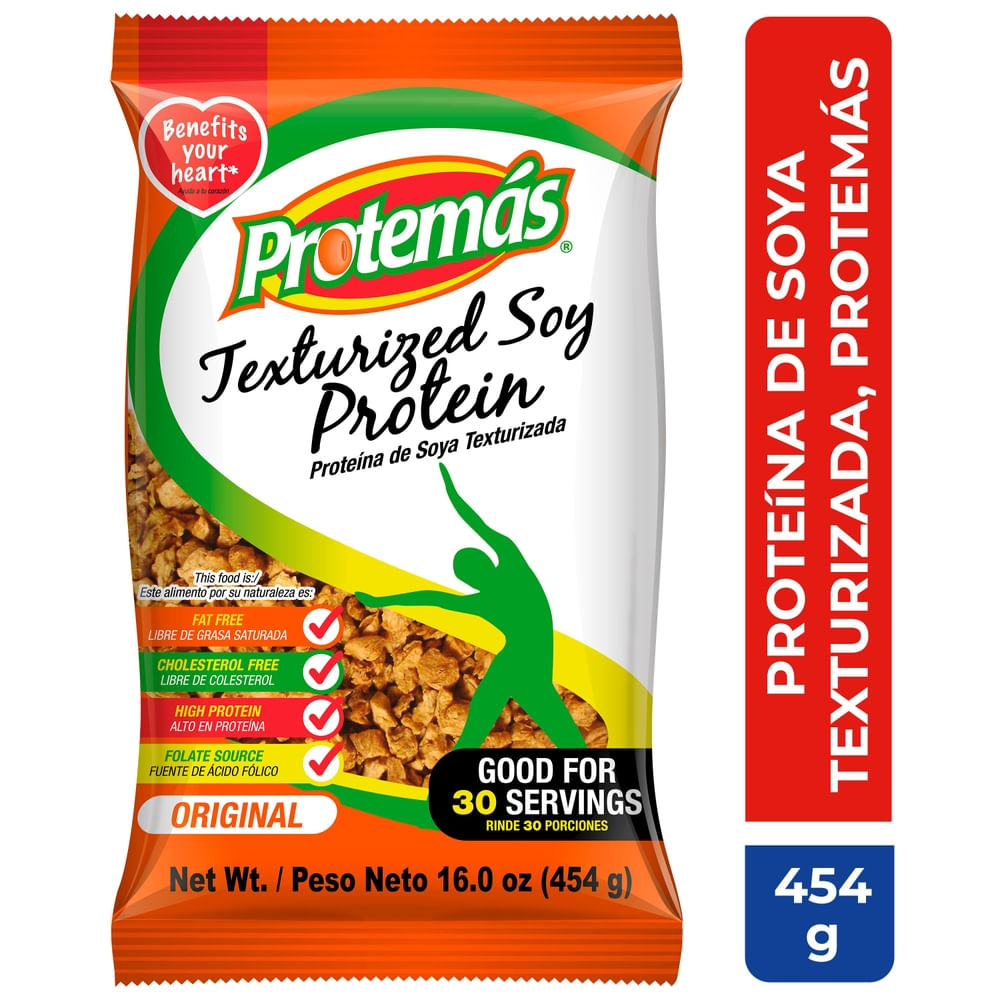 Proteína Protemás de soya original - 454 g