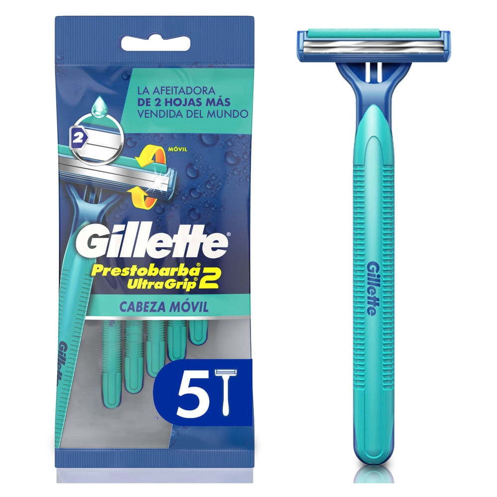 Rasuradora Gillette Desechable Prestobarba Ultragrip2 - 5Uds