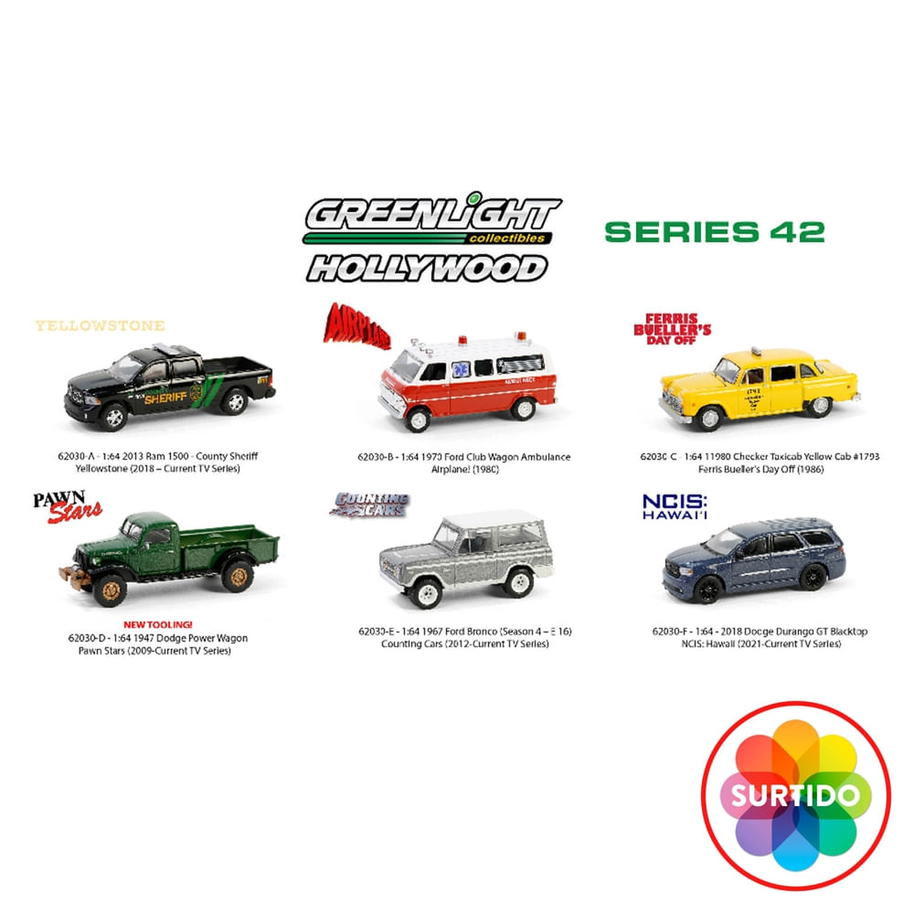 Vehículo Coleccionable Greenlight Hollywood Surtido