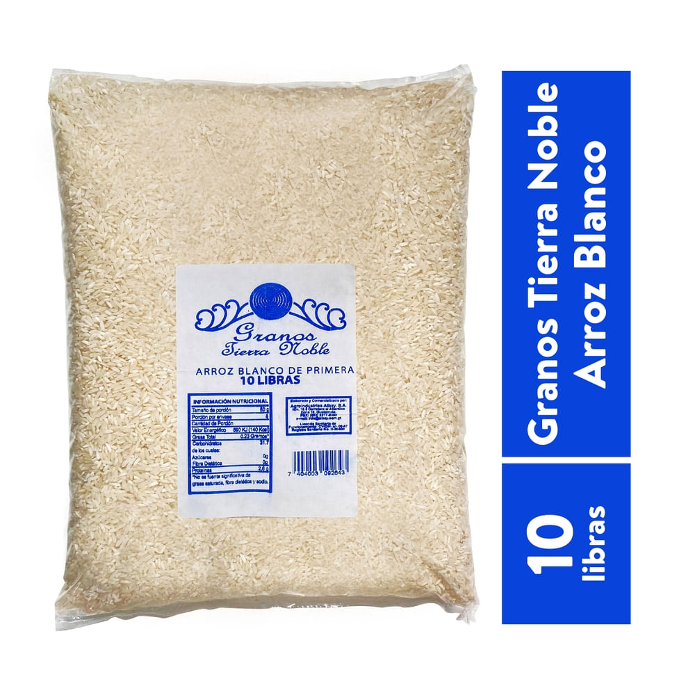 Arroz Tierra Noble Blanco Empaque - 10 Libras
