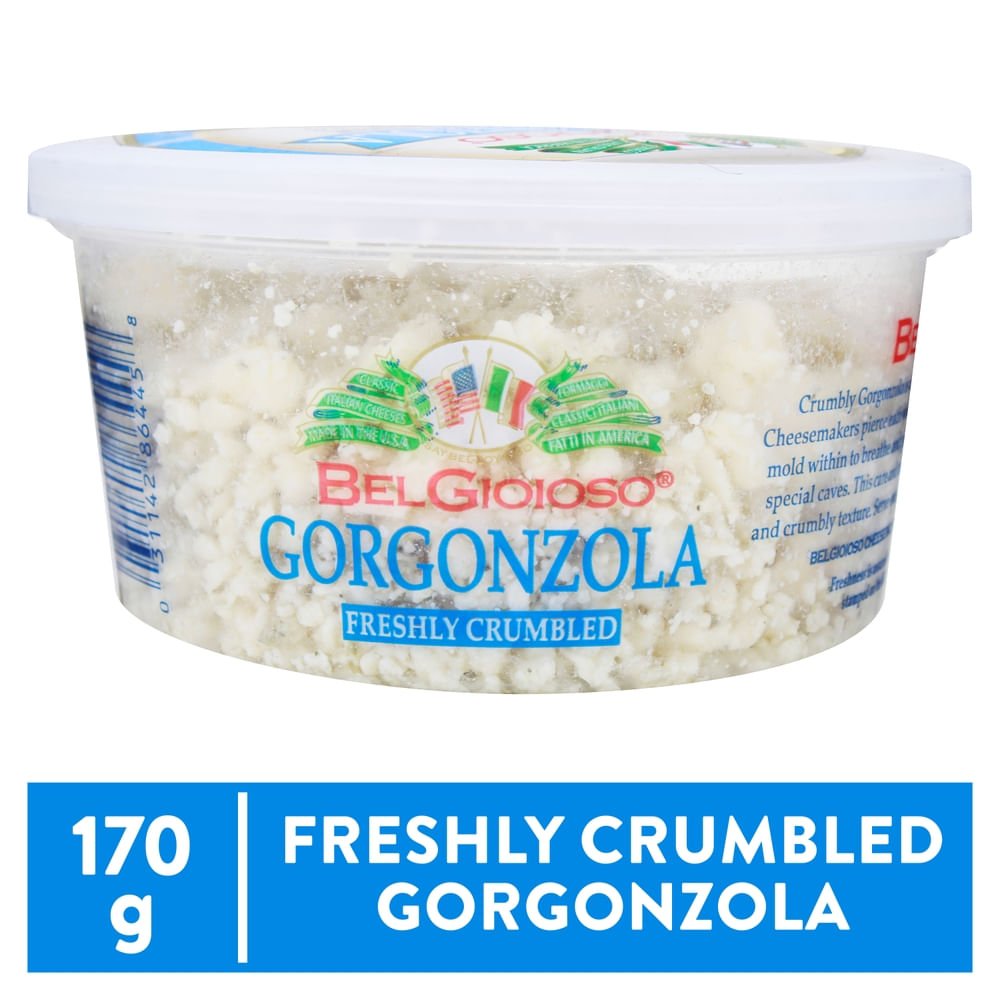 Queso gorgonzola BelGioioso desmenuzado fresco - 170 g