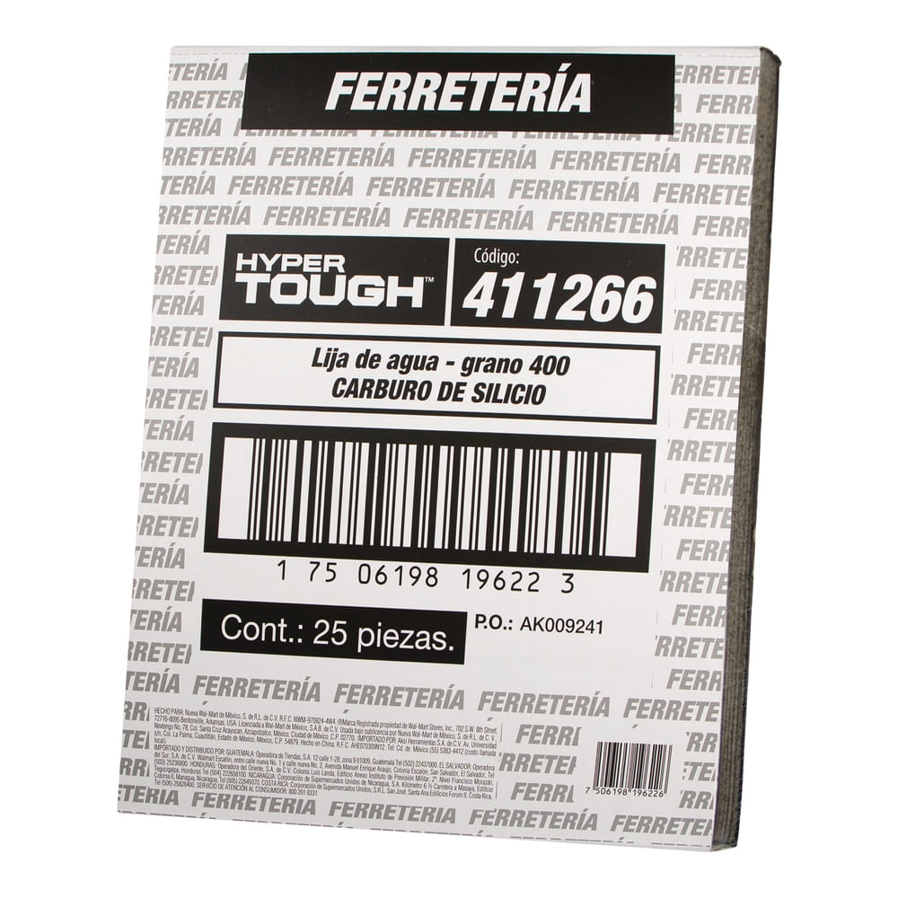 Lija De Agua Hyper Tought Gris Grano De 400