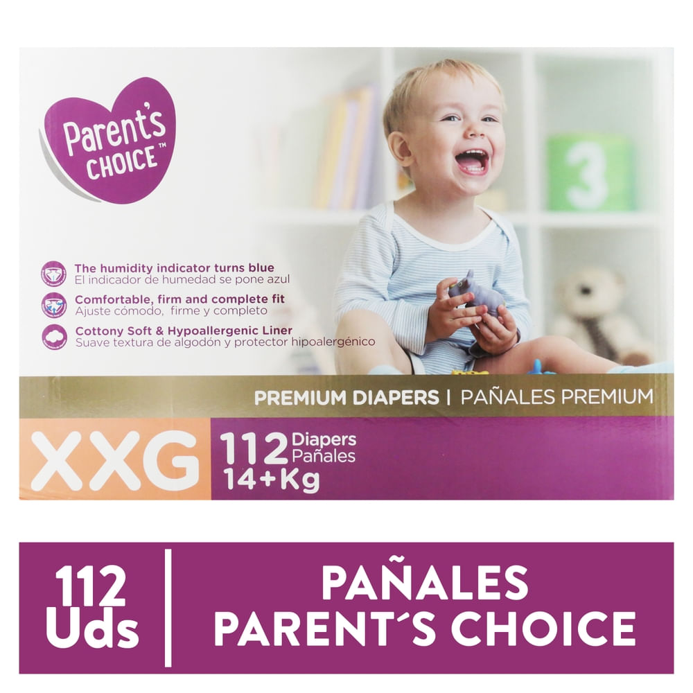 Pañales Parent's Choice Premium Talla XXG - 112 Uds