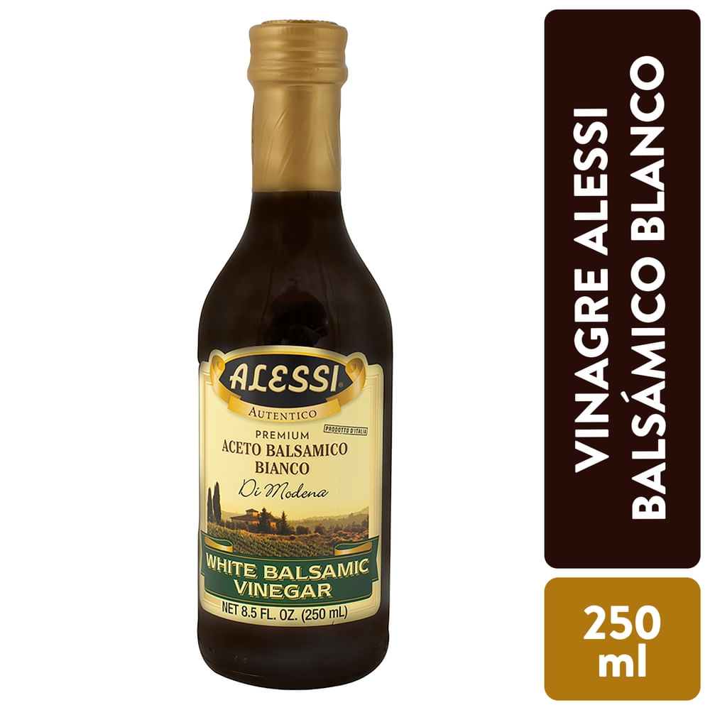 Vinagre Alessi balsámico blanco remuim di modena - 250 ml
