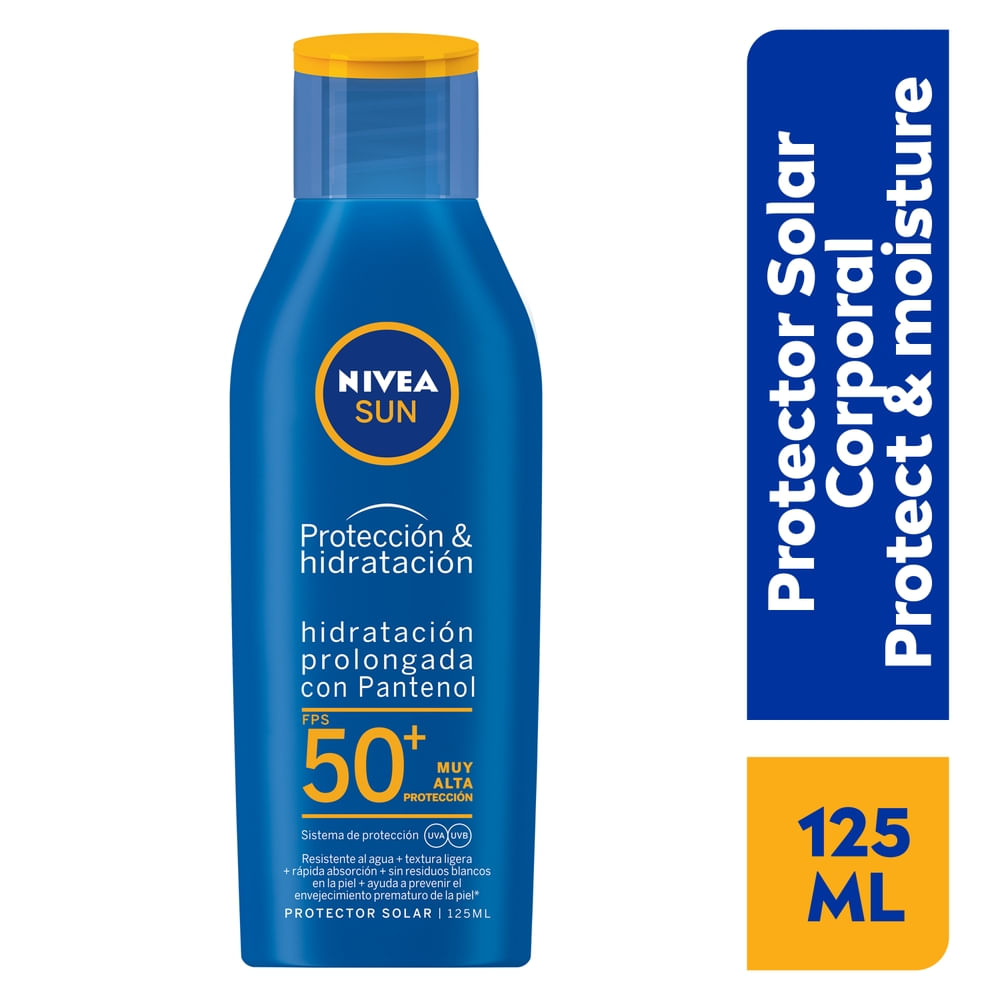 Bloqueador Hidratante Crema FPS 50+ Nivea Sun