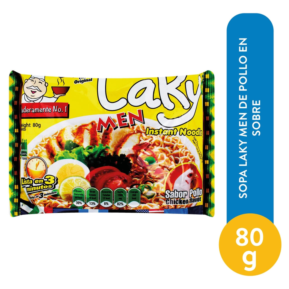 Sopa Laky sobre sabor pollo - 80 g