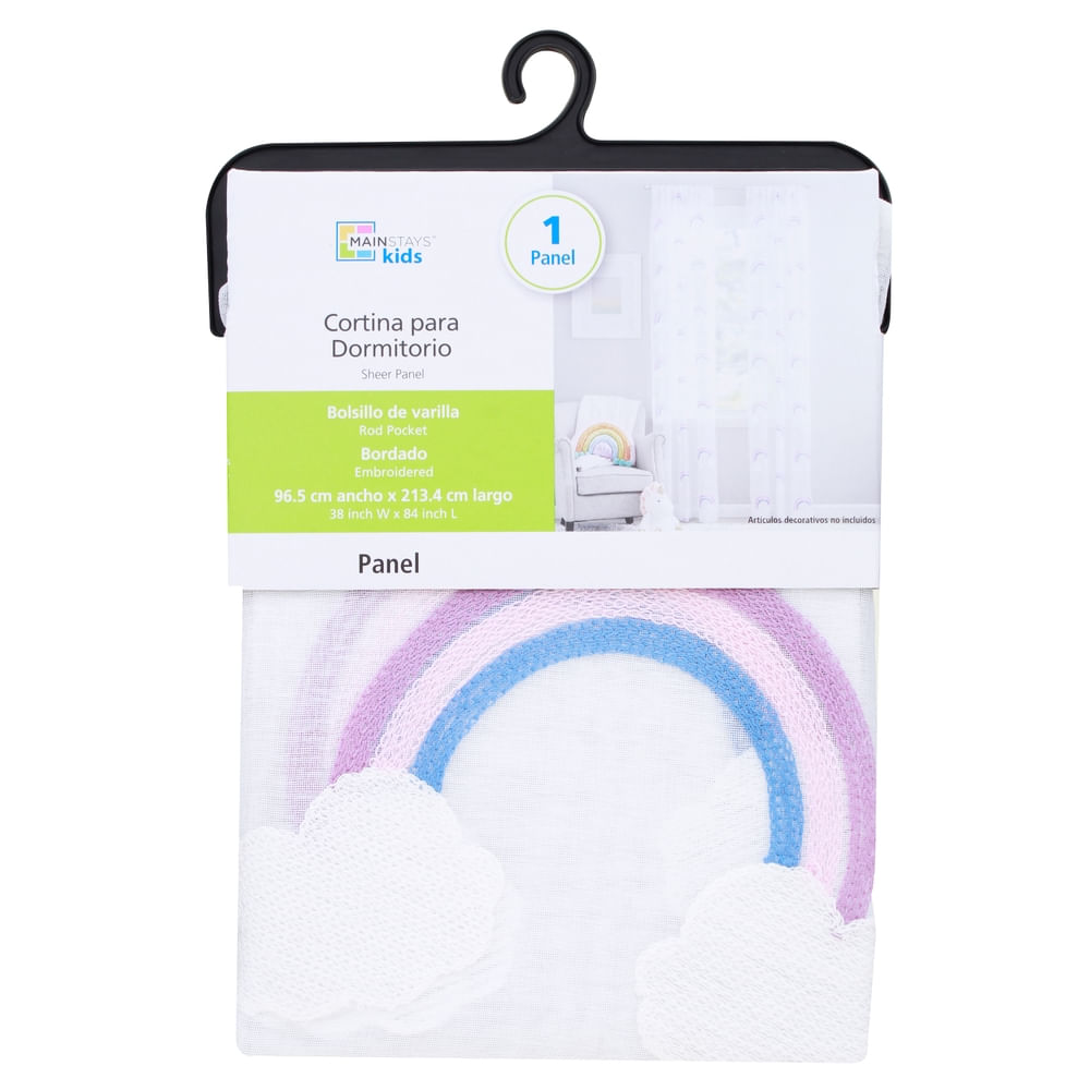 Cortina Mainstays Kids bordada para dormitorio de niñas
