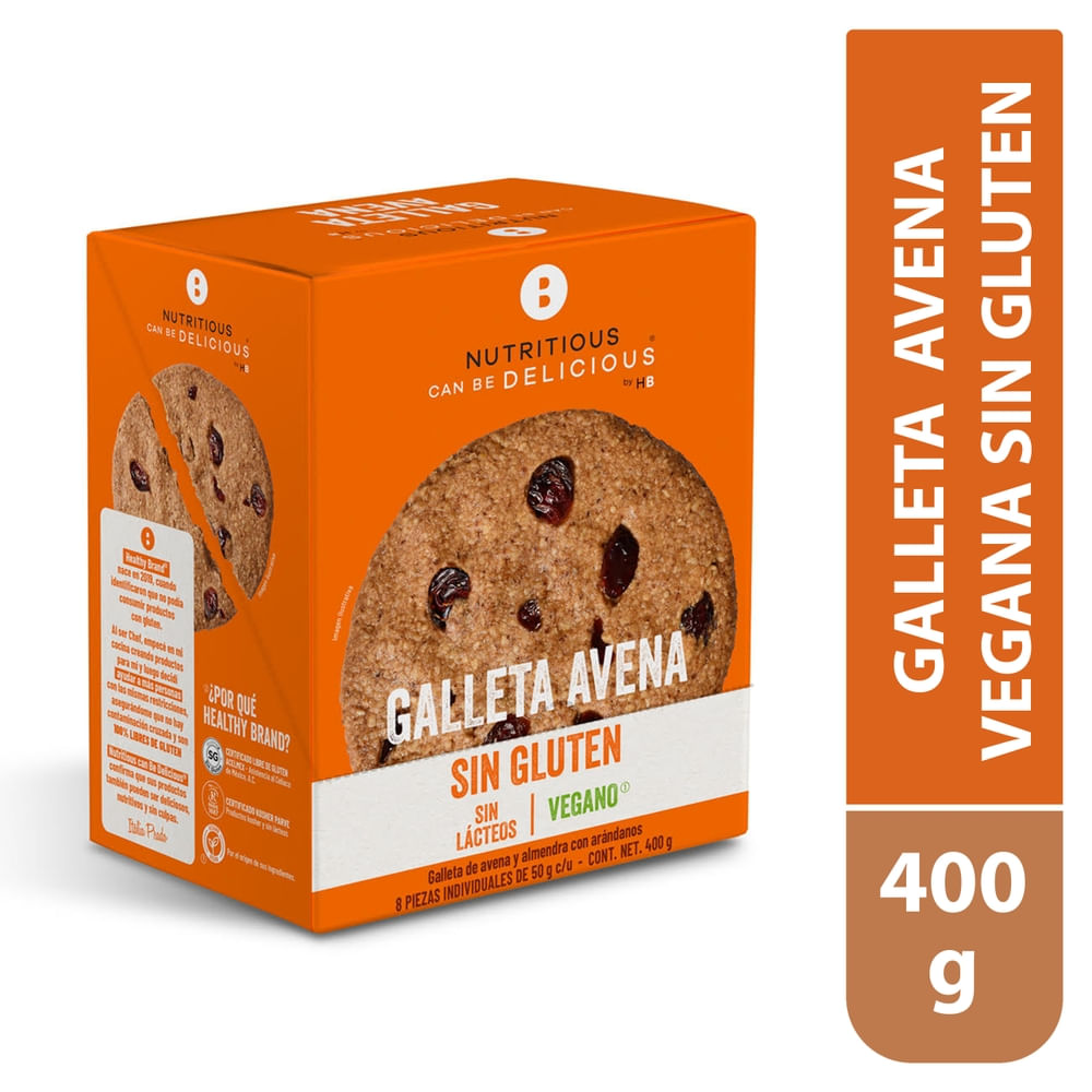 Galleta Nutritious Can Be Delicious Avena Vegana Sin Gluten - 50 g precio indicado por und