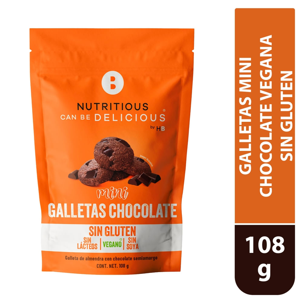 Galleta Nutritious Can Be Delicious Mini Chocolate Vegana Sin Gluten - 108 g