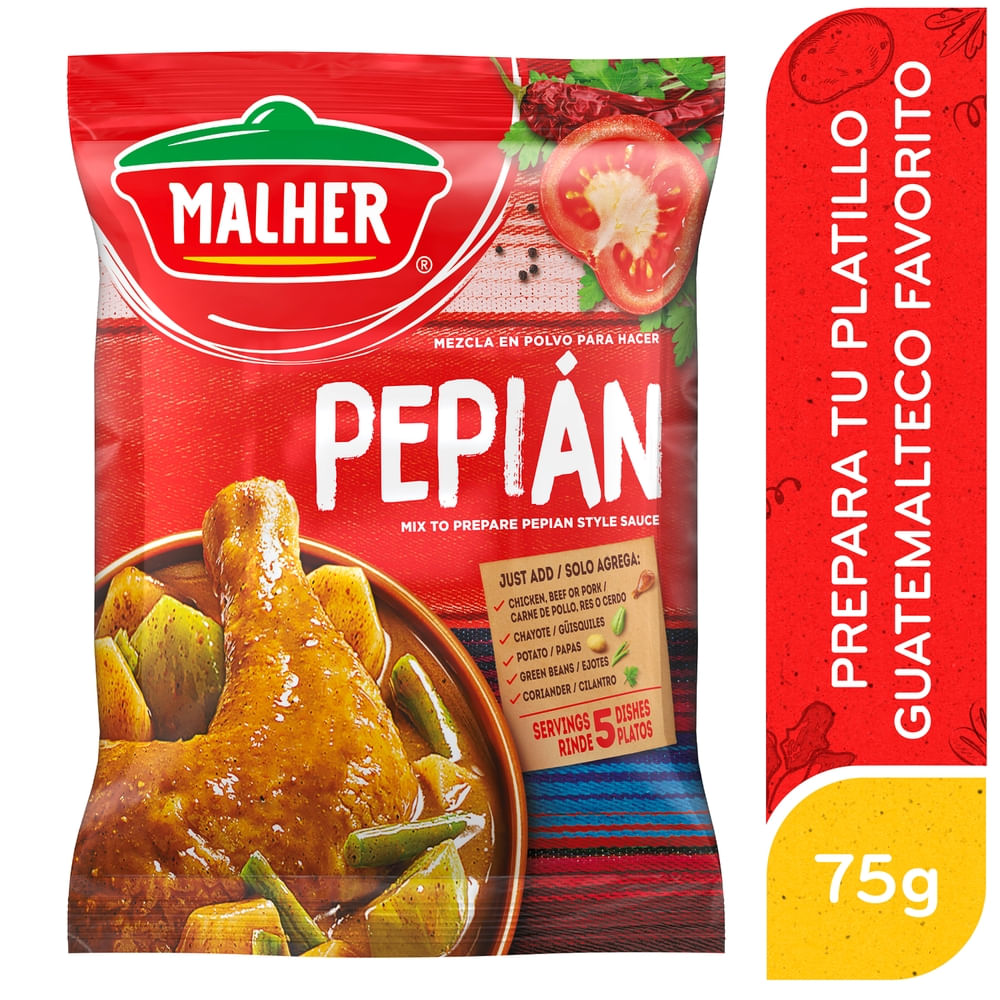 Mezcla En Polvo Malher Para Hacer Pepian Bolsa - 74g