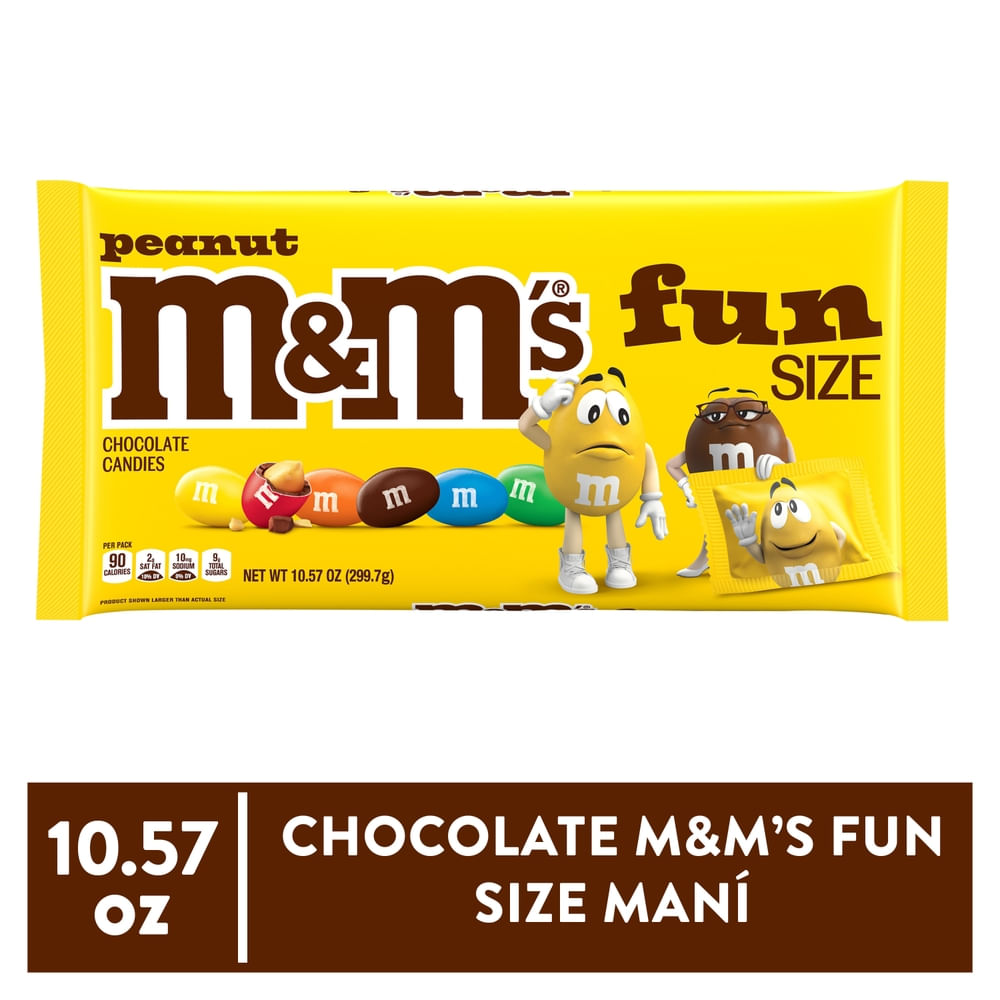 Chocolate M&M'S Fun Size con maní Halloween - 299.7 g