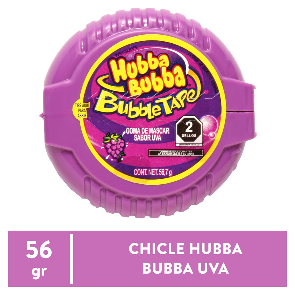 Chicle Hubba Bubba sabor uva -56 g