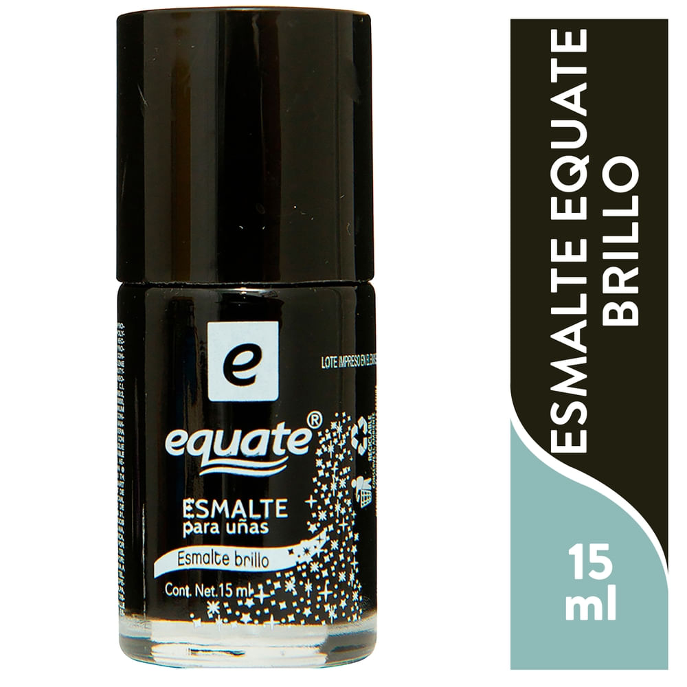 Esmalte Para Uñas Marca Equate Color Negro 15 ml