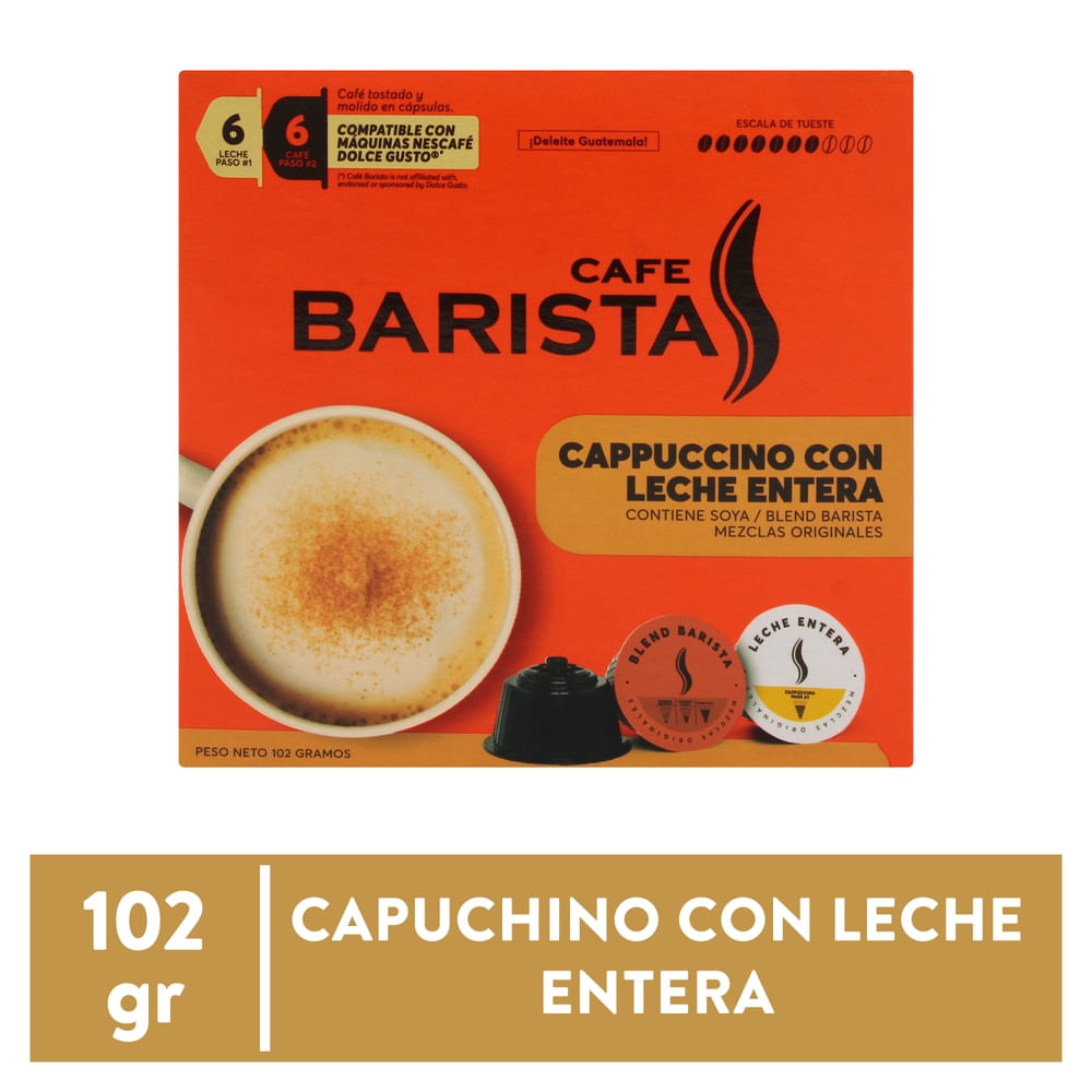 Cápsula De Café Barista Leche Entera - 102 g