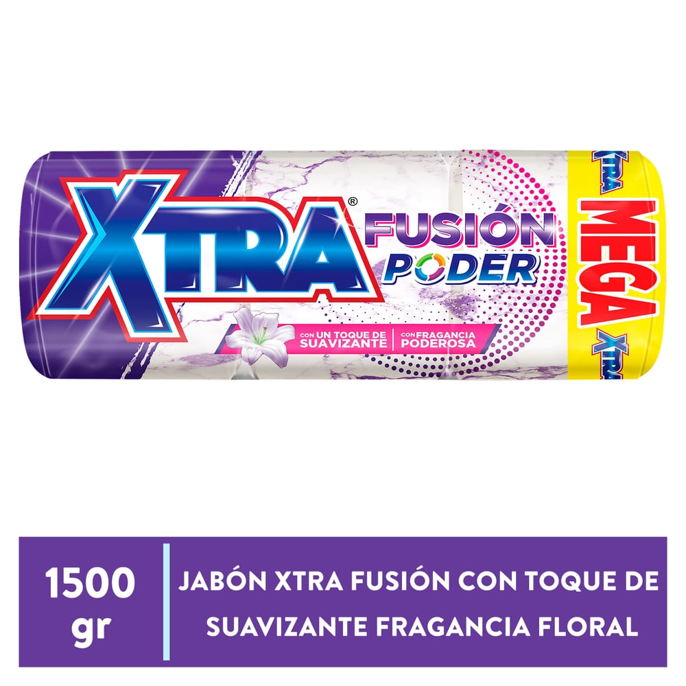 Jabón Xtra Fusion suavizante - 1500 g