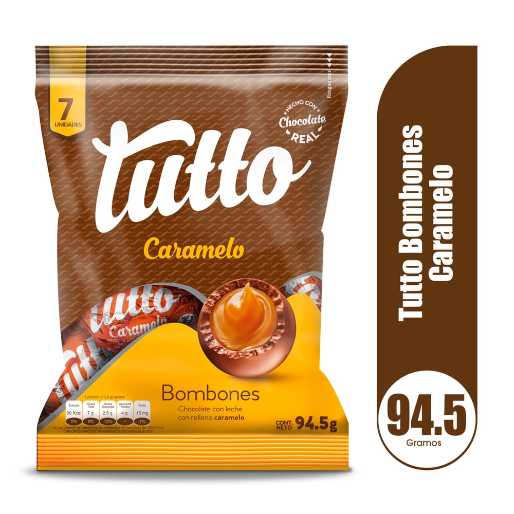 Chocolate Tutto Bombon Relleno de Dulce De Leche - 112 g