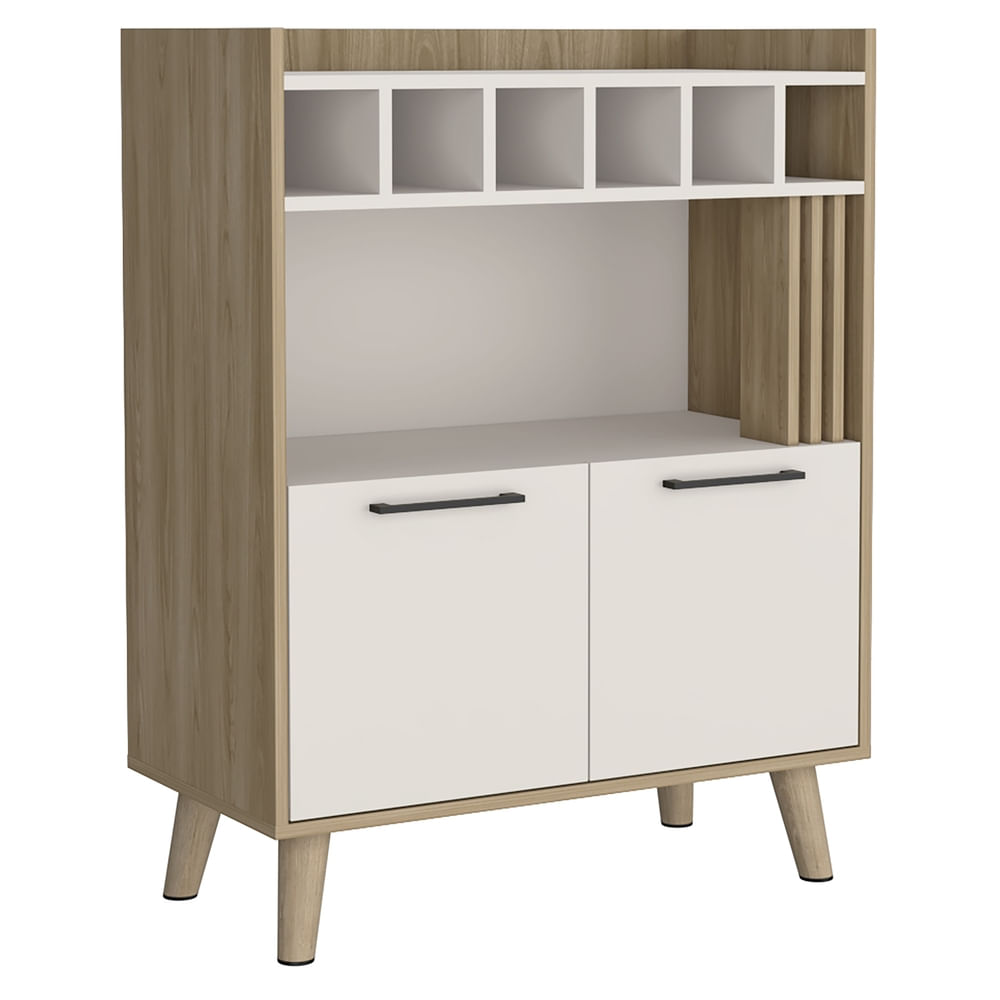 Mueble Mainstays para Bar Bajo Vance en acabado Fresno Europeo y Capri