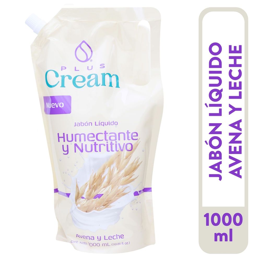 Jabón Plus Cream Líquido Avena - 1000ml