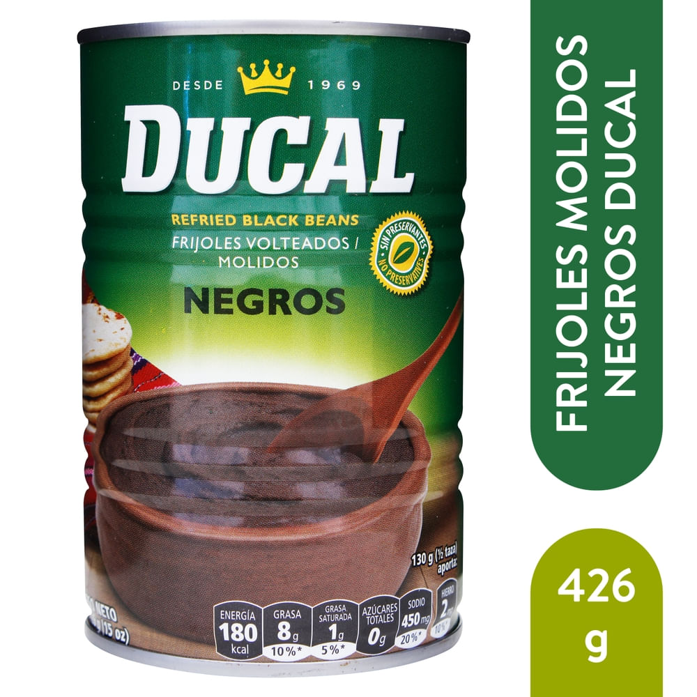 Frijoles Negros Ducal Volteados Lata - 426 g