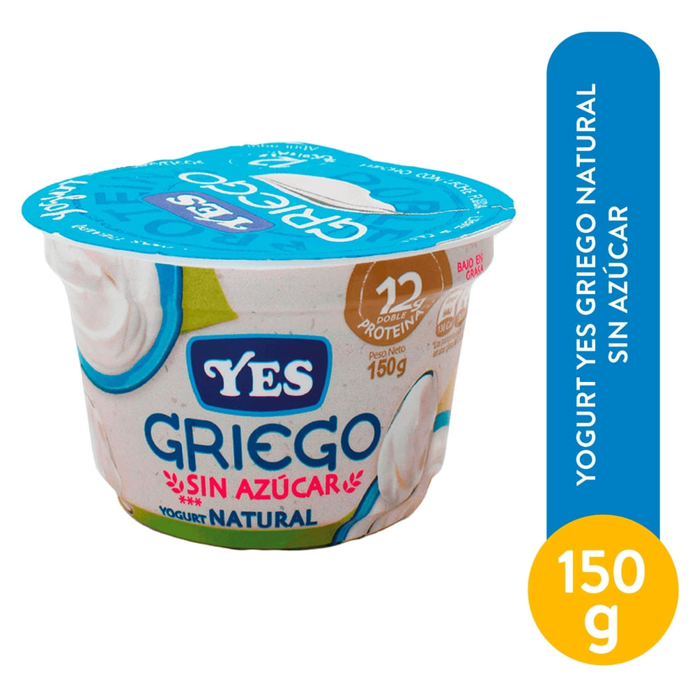 Yogurt Griego Natural Sin Azúcar Yes