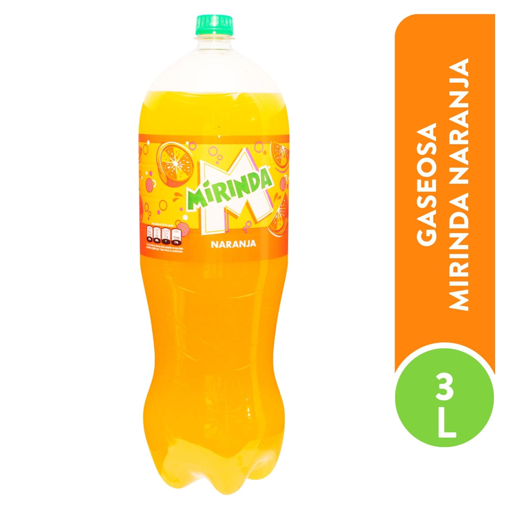 Gaseosa Mirinda Naranja - 3 L