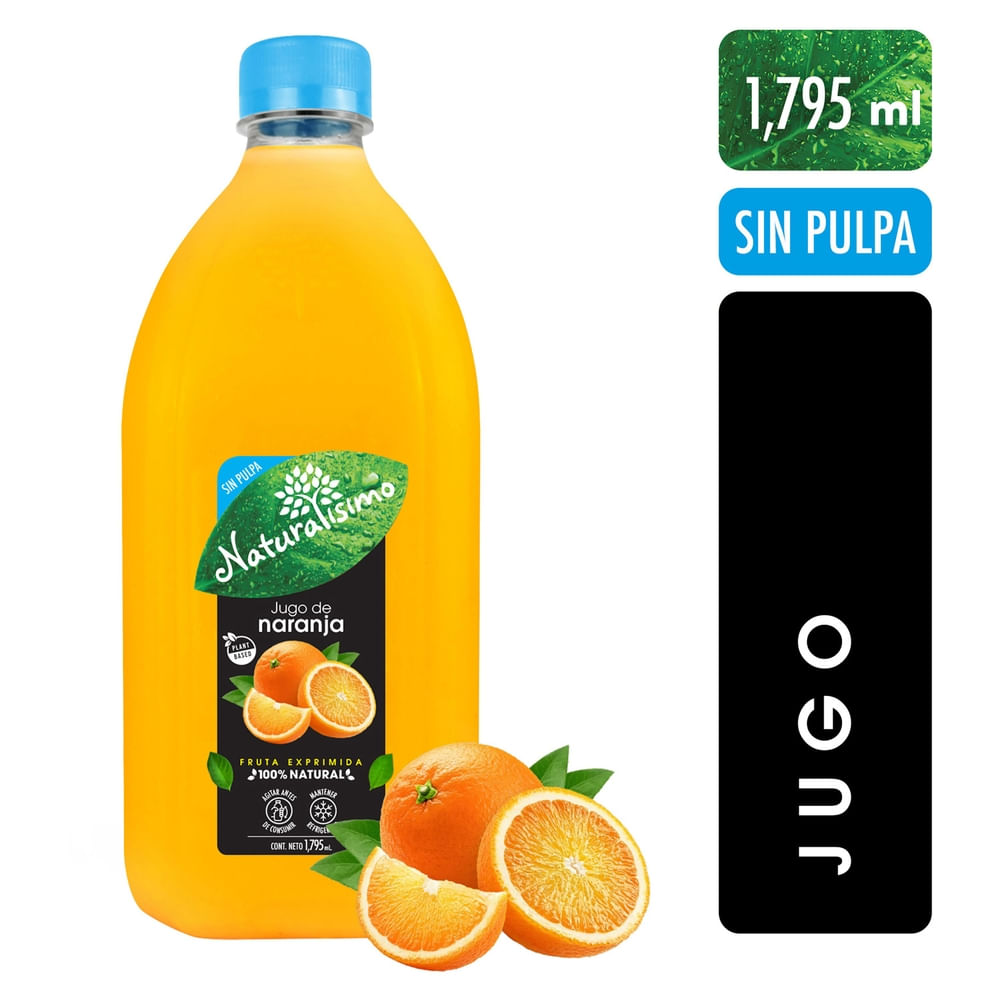 Jugo Naturalisimo de naranja sin pulpa - 1795 ml