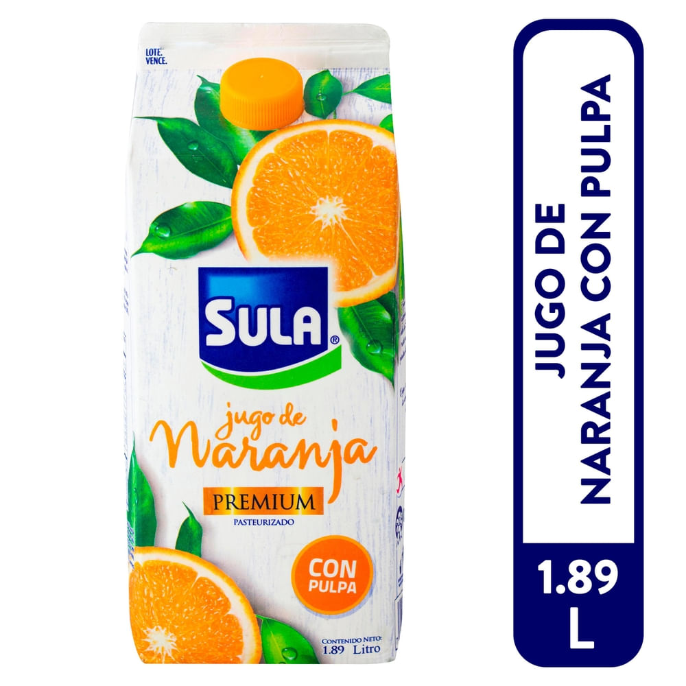 Jugo Sula Naranja Premium Con Pulpa - 1.89 L