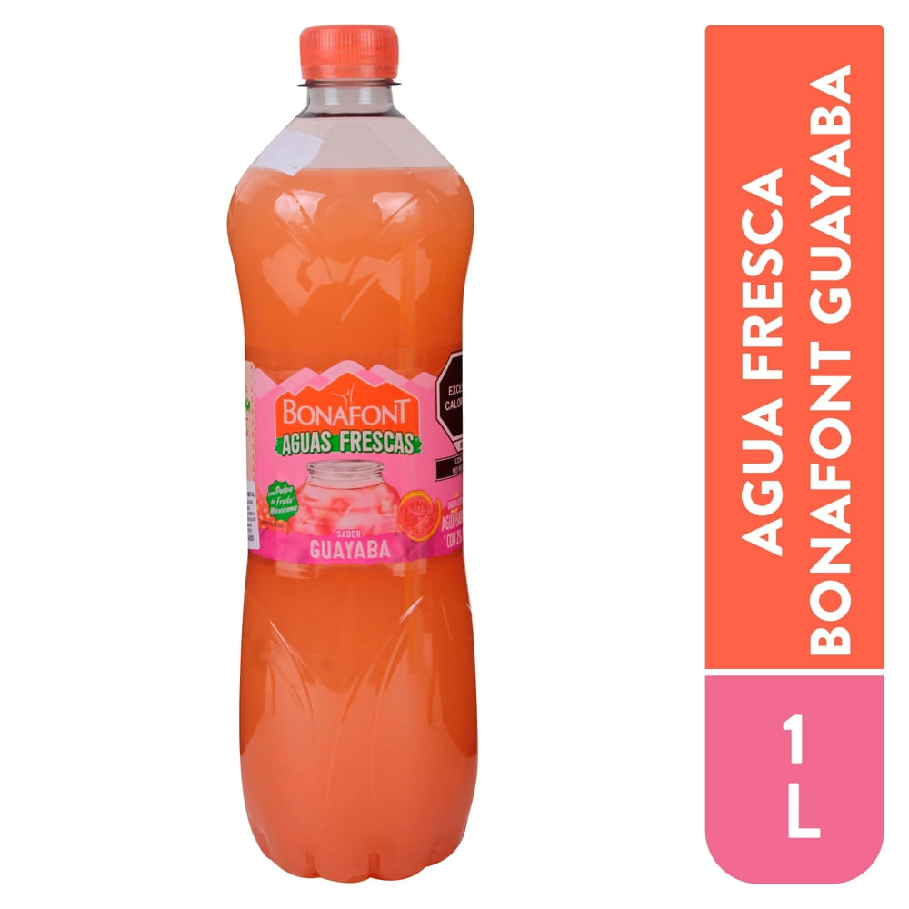 Agua Fresca Bonafont Con Sabor A Guayaba - 1000 ml