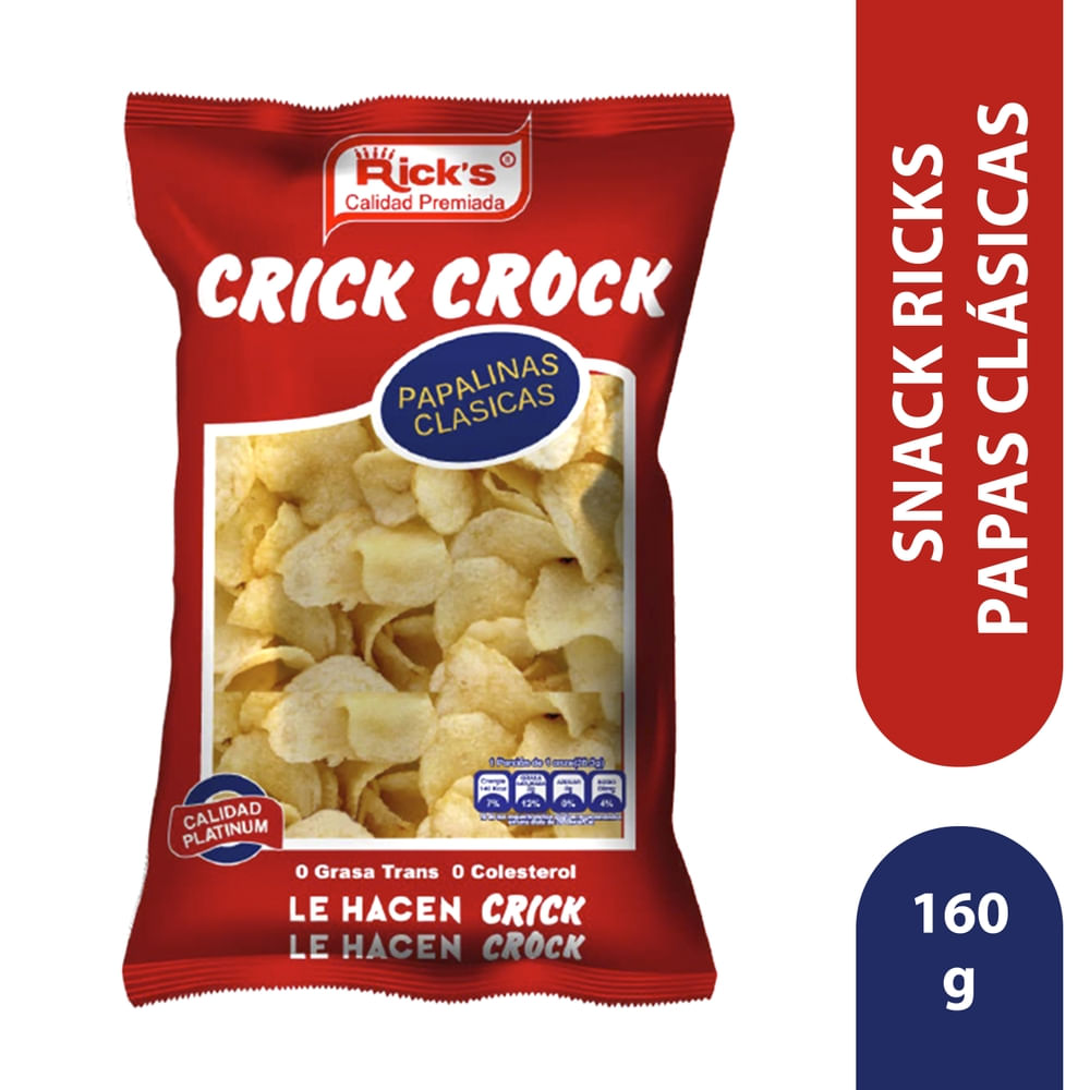 Snack Ricks Papas Clásicas - 160 g