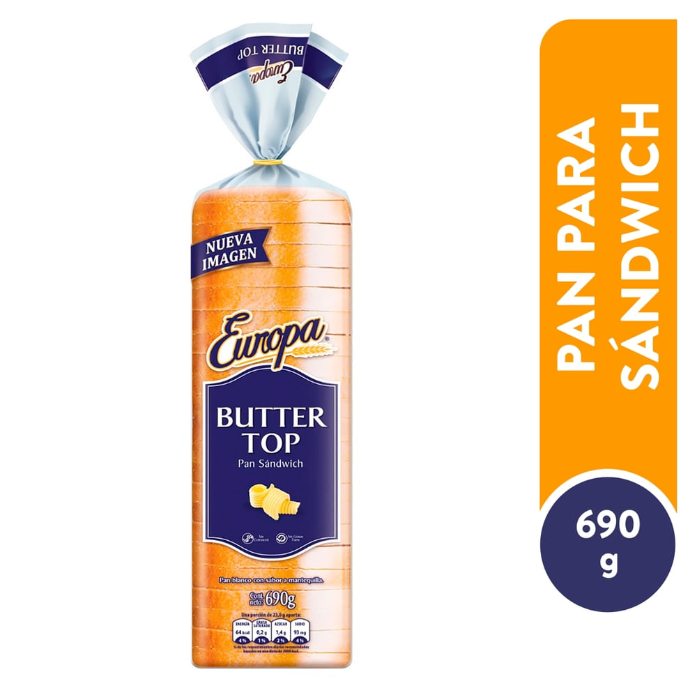 Pan Sándwich Butter Top Europa