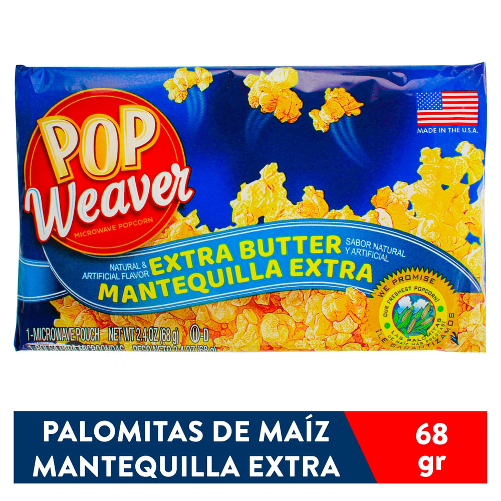 Palomitas de Maiz Pop Weaver Extra mantequilla - 68 g