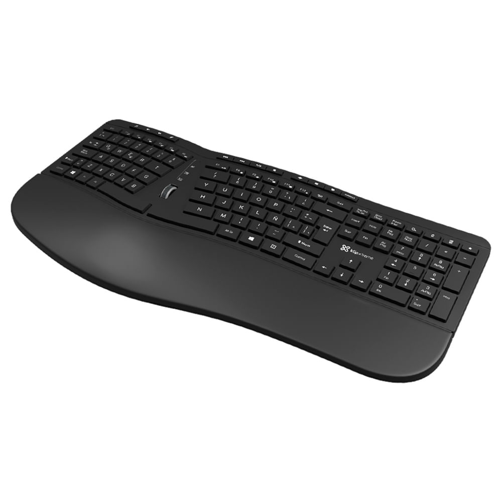 Teclado premium Klip Xtreme, ergonómico e inalámbrico Transcend