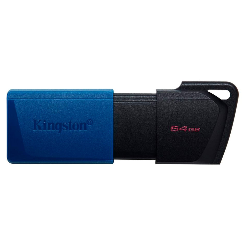 Memoria Kingston color azul con negro de 64 GB
