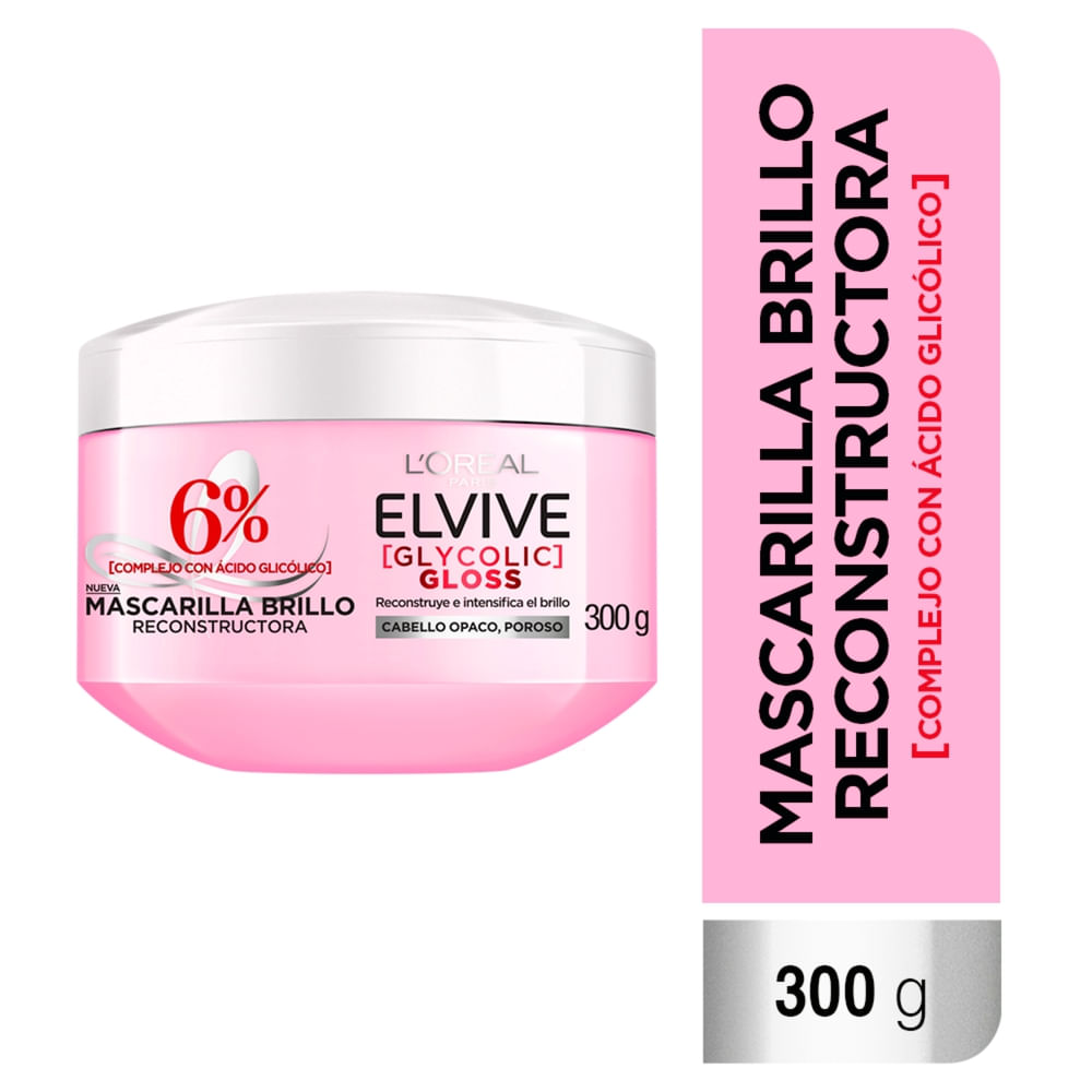 Mascarilla Glycolic Brillo Elvive