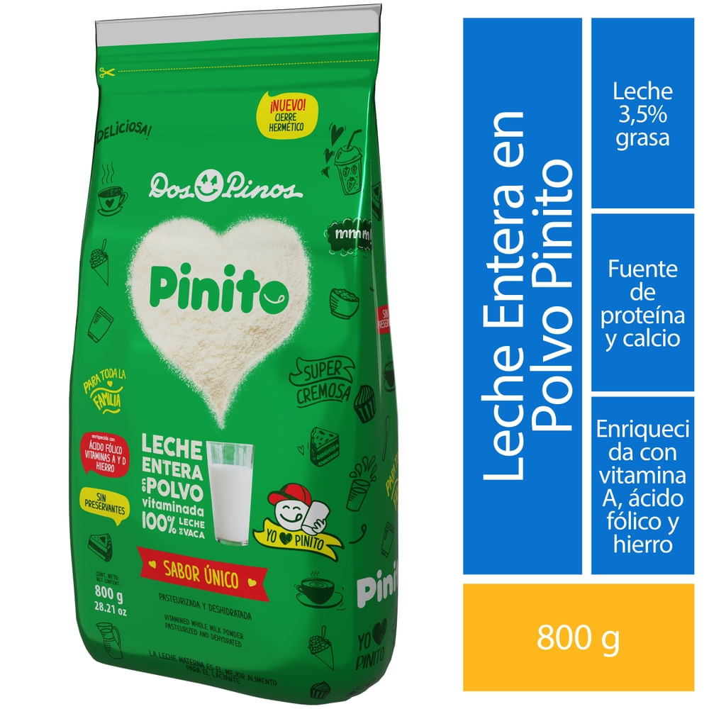 Leche Entera Dos Pinos en Polvo Pinito - 800 g