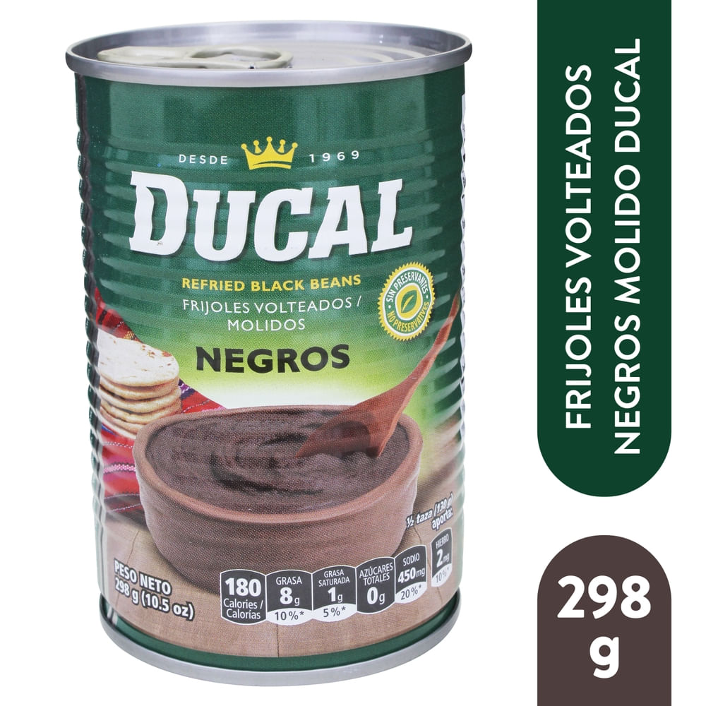 Frijoles Volteadod Ducal Negros Molidos Lata - 280 g