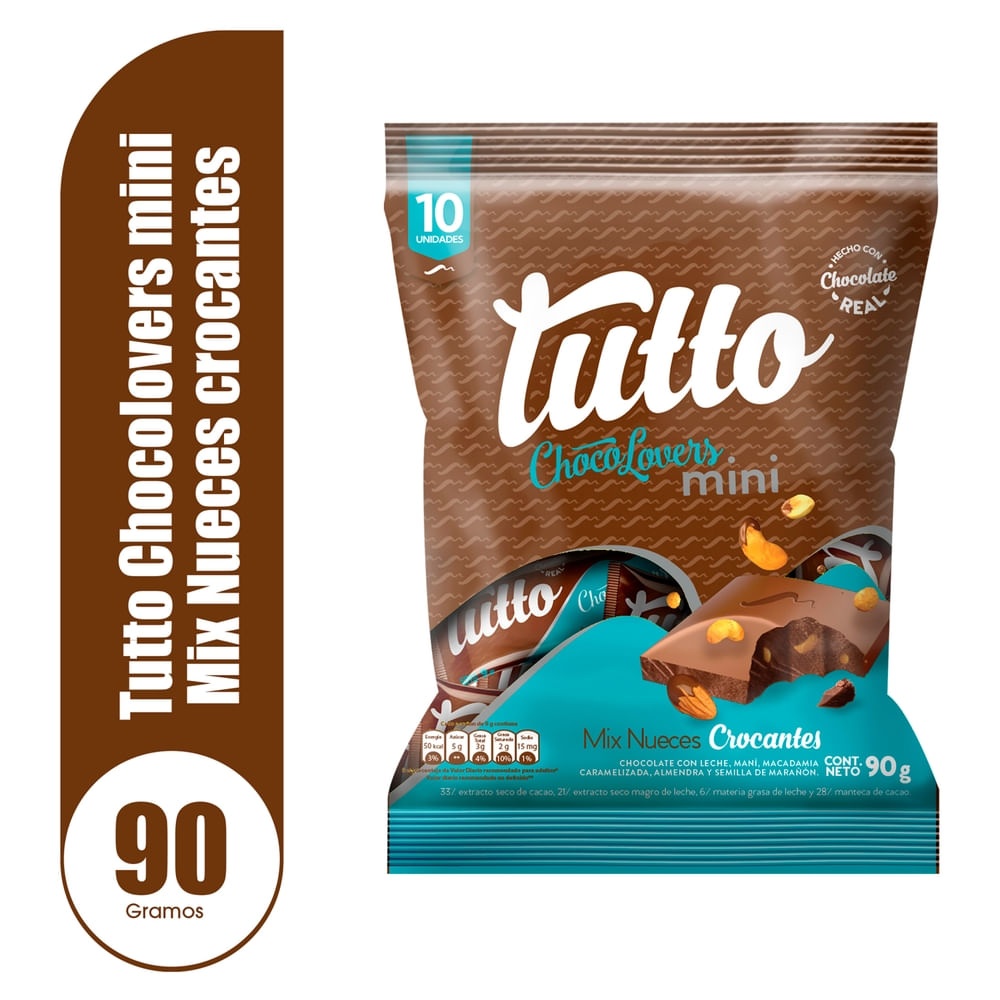 Chocolate Tutto Chocolovers mini leche - 90 g