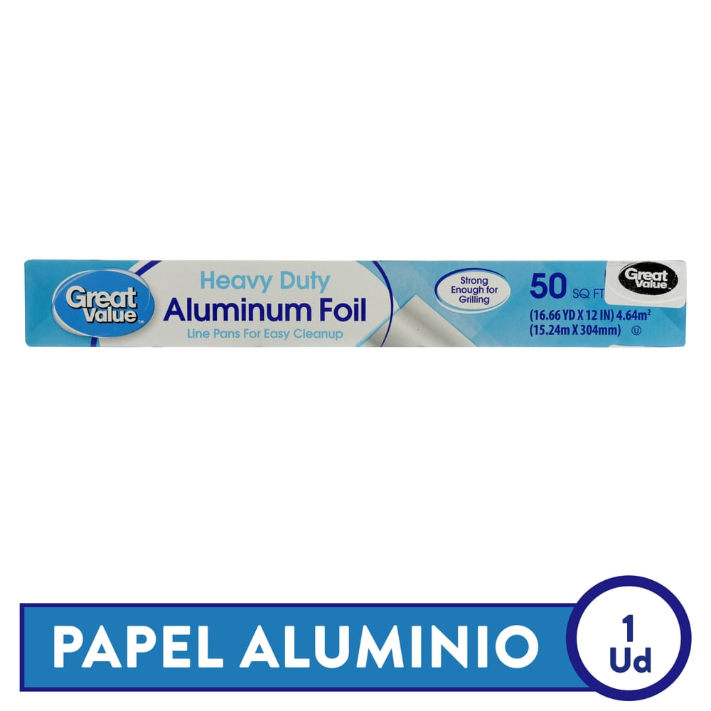 Papel Aluminio Great Value Extra Resistente - 1 Ud