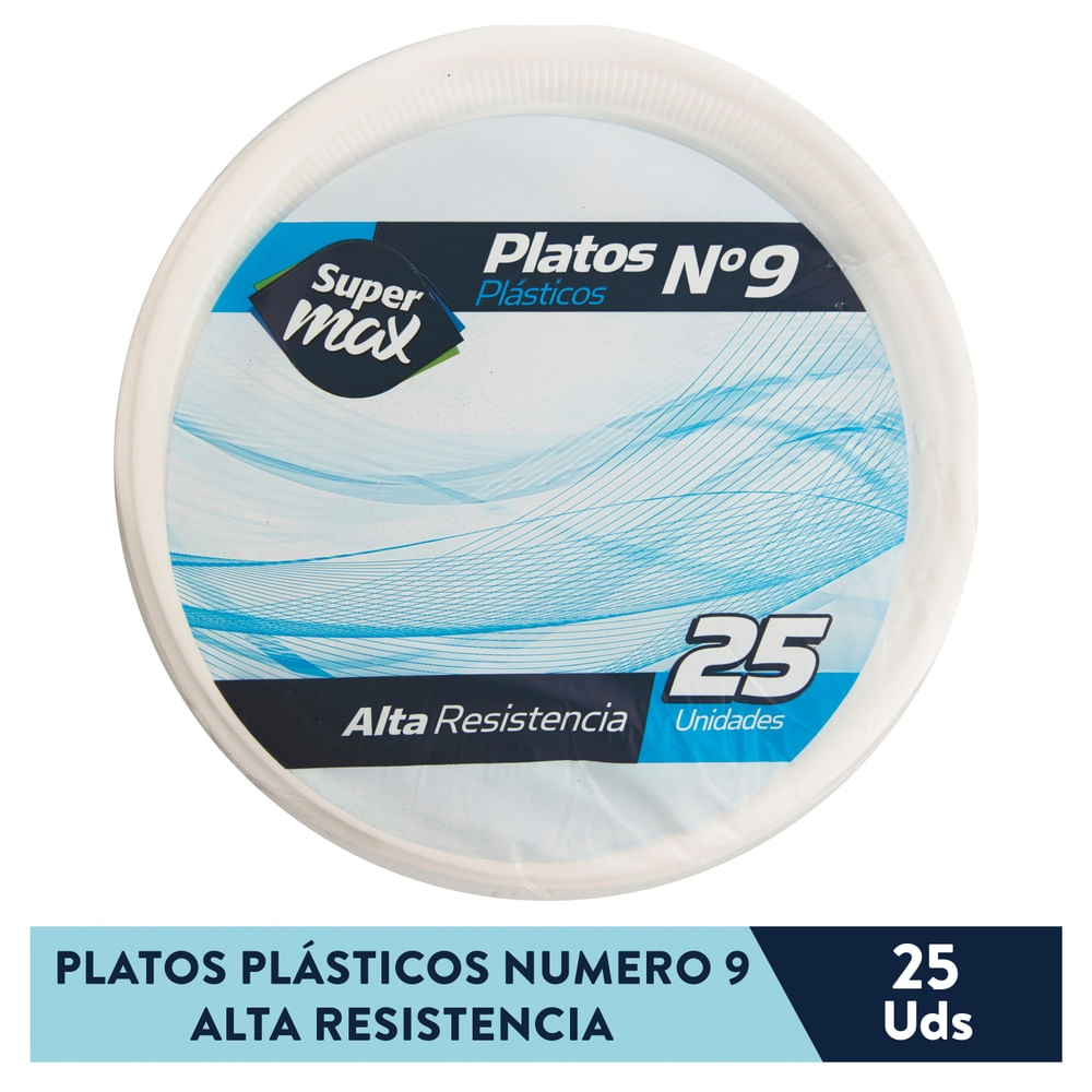 Plato Supermax Desechable Número 9 - 25 uds