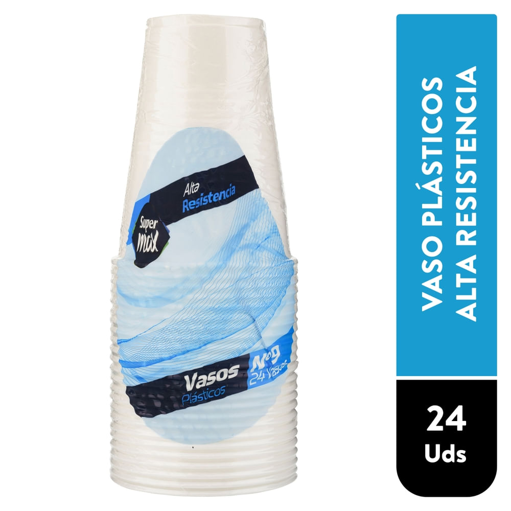 Vasos Supermax desechable número 9 - 24 uds