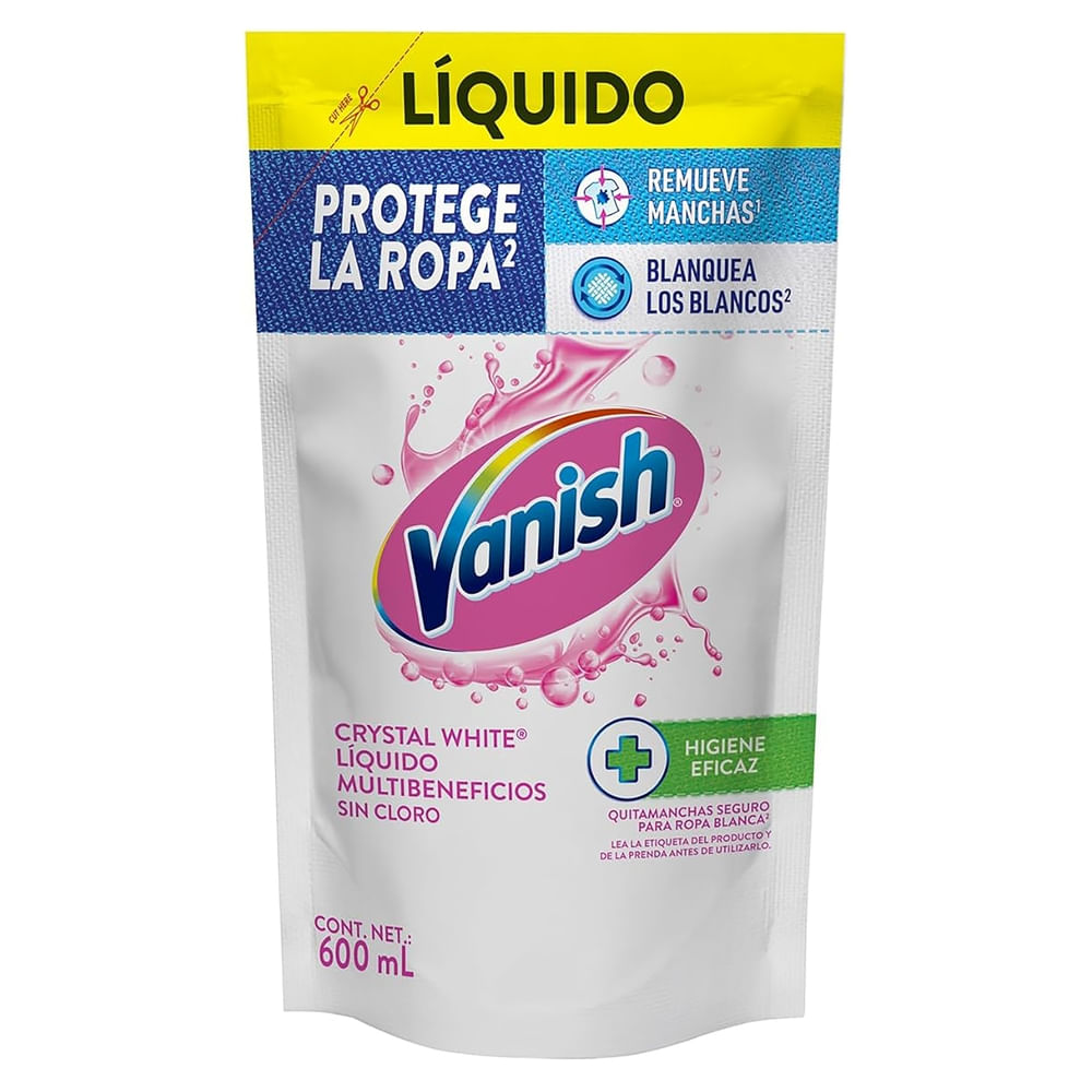 Quitamanchas Vanish Líquido Repuesto Ropa Blanca -600ml