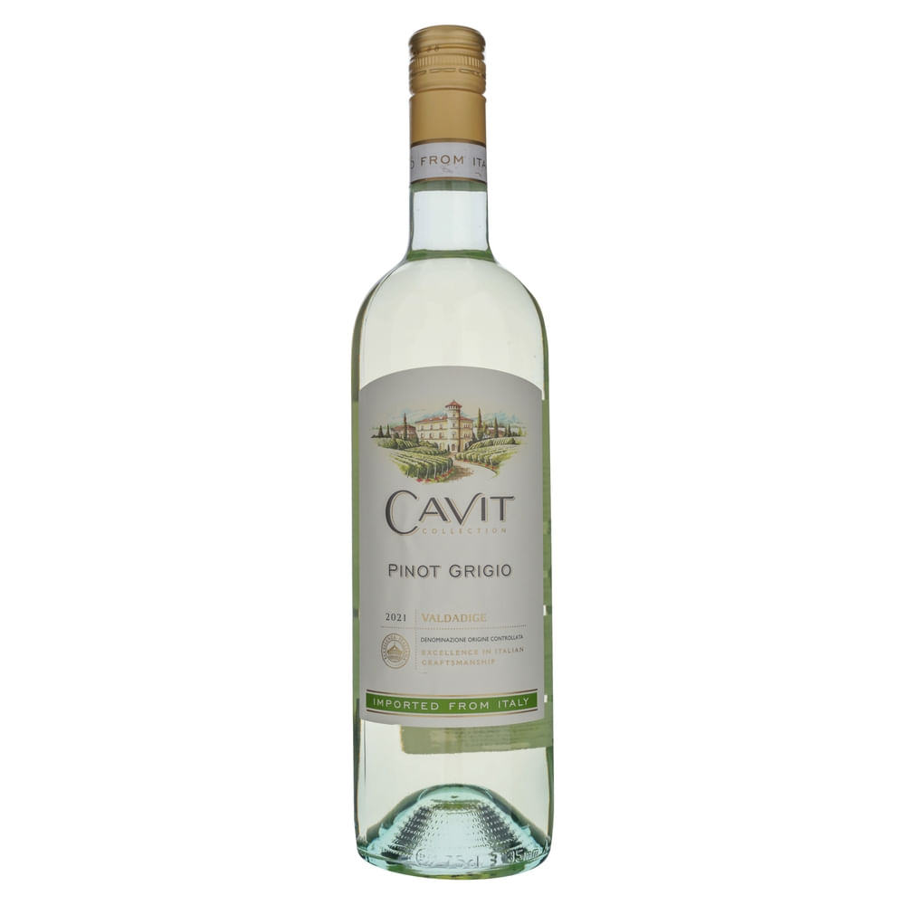 Vino blanco Cavit pinot grigio valdadige - 750 ml