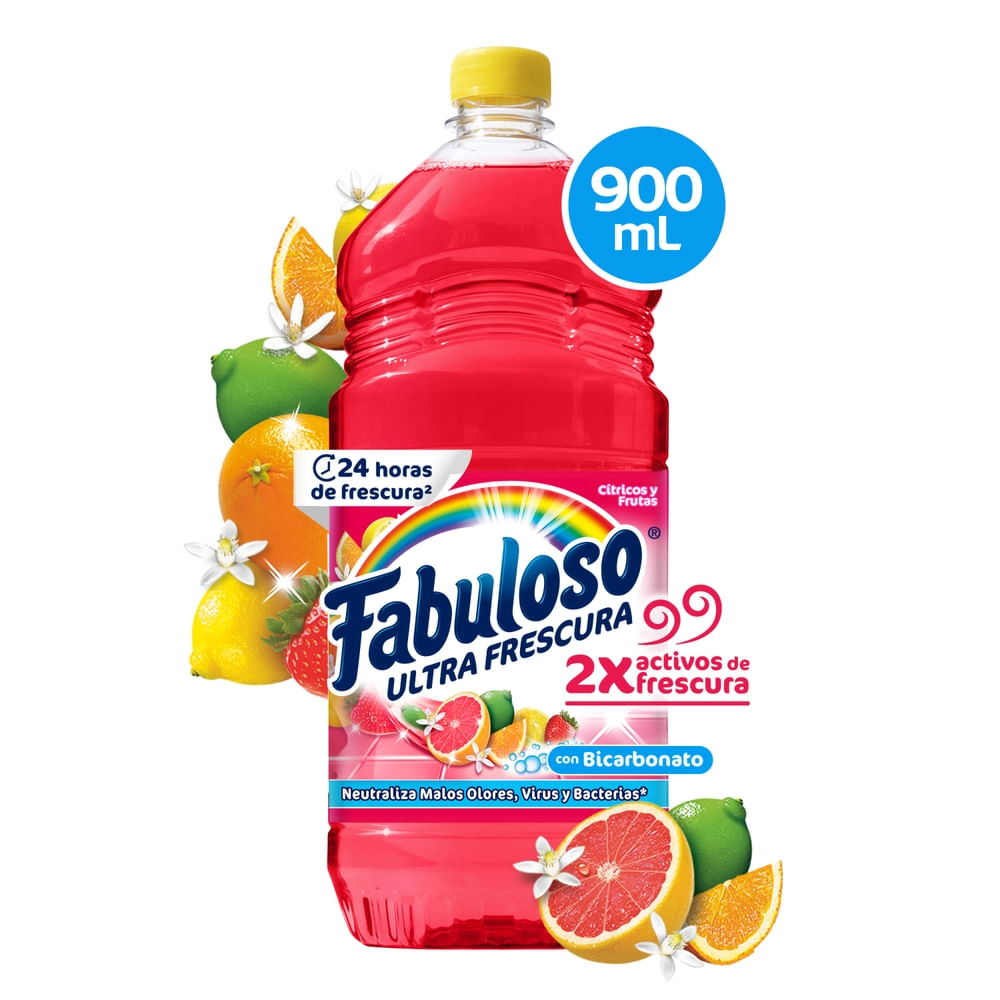Desinfectante Multiusos Fabuloso Frescura Activa Antibacterial Bicarbonato Cítricos Y Frut…