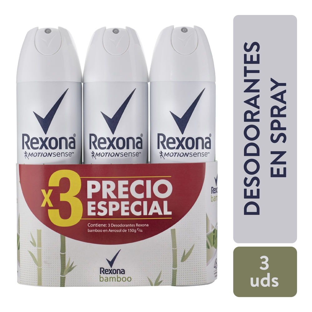 Desodorante Rexona Bamboo y Aloe Vera en Aerosol - 450 ml